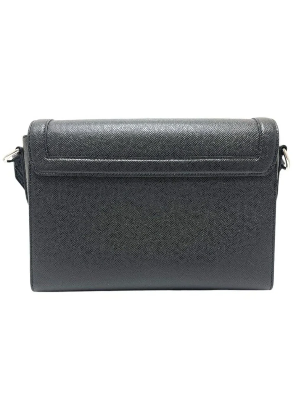 Louis Vuitton Shoulder Bag New Flap Messenger M Taiga Leather Noir Black